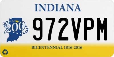 IN license plate 972VPM