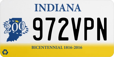 IN license plate 972VPN