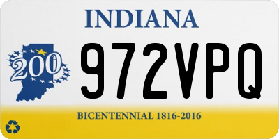 IN license plate 972VPQ