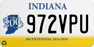 IN license plate 972VPU