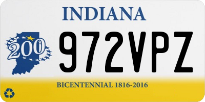 IN license plate 972VPZ