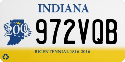 IN license plate 972VQB