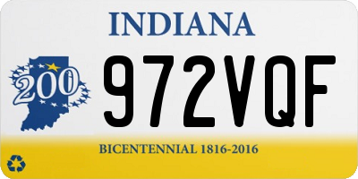 IN license plate 972VQF