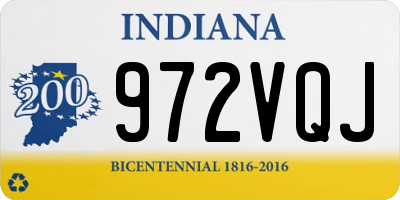 IN license plate 972VQJ