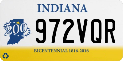 IN license plate 972VQR