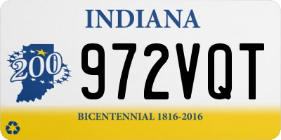 IN license plate 972VQT