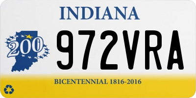 IN license plate 972VRA