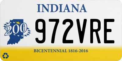 IN license plate 972VRE