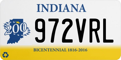 IN license plate 972VRL