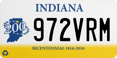 IN license plate 972VRM