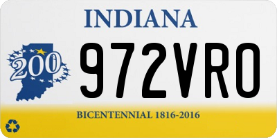 IN license plate 972VRO