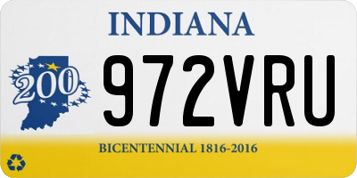 IN license plate 972VRU
