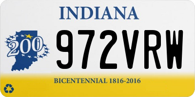 IN license plate 972VRW
