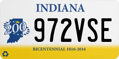 IN license plate 972VSE
