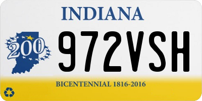 IN license plate 972VSH