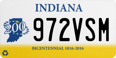 IN license plate 972VSM