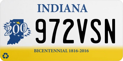 IN license plate 972VSN