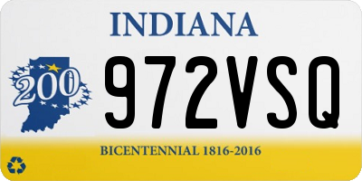 IN license plate 972VSQ