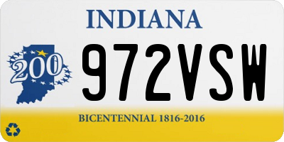 IN license plate 972VSW