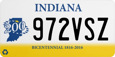 IN license plate 972VSZ