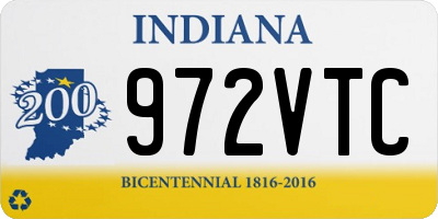 IN license plate 972VTC