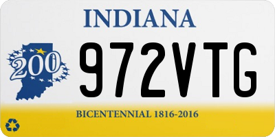IN license plate 972VTG