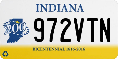 IN license plate 972VTN