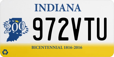 IN license plate 972VTU