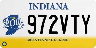 IN license plate 972VTY