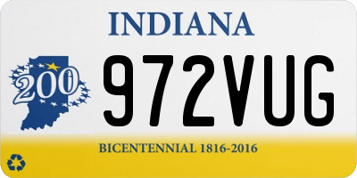 IN license plate 972VUG