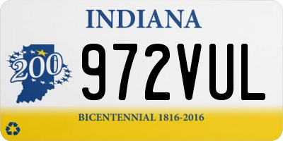 IN license plate 972VUL