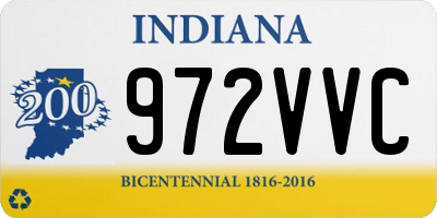 IN license plate 972VVC
