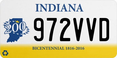 IN license plate 972VVD