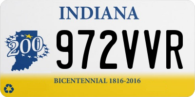 IN license plate 972VVR