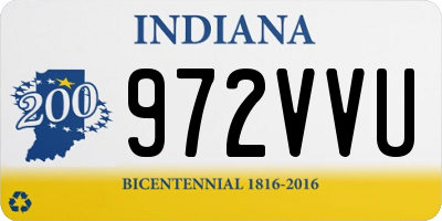 IN license plate 972VVU