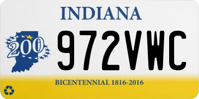 IN license plate 972VWC