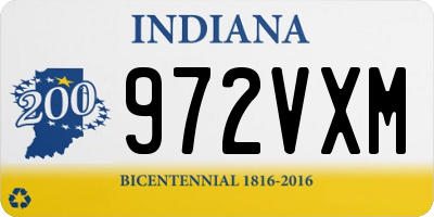 IN license plate 972VXM
