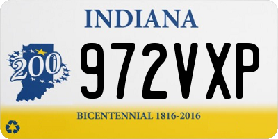 IN license plate 972VXP