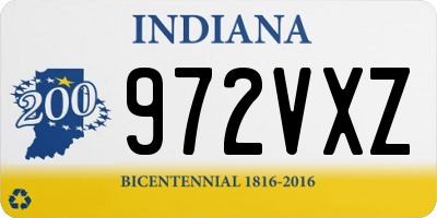 IN license plate 972VXZ