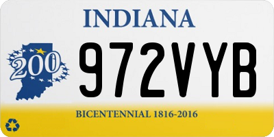 IN license plate 972VYB