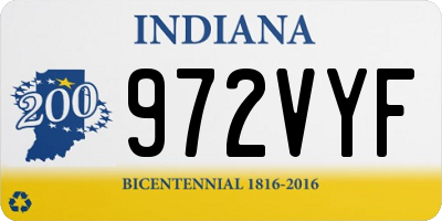 IN license plate 972VYF