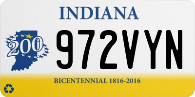 IN license plate 972VYN