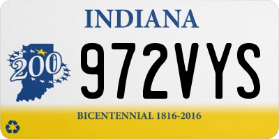 IN license plate 972VYS