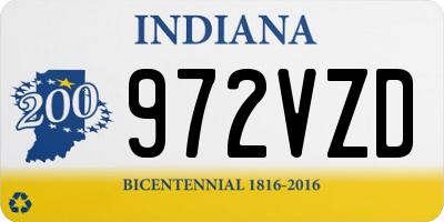IN license plate 972VZD