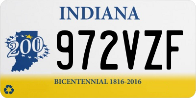IN license plate 972VZF