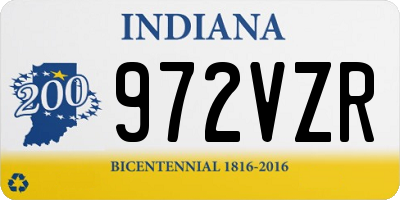 IN license plate 972VZR