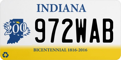 IN license plate 972WAB
