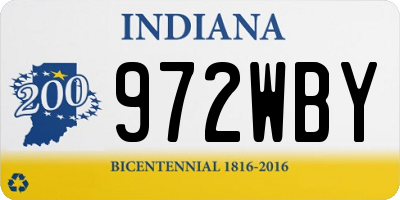 IN license plate 972WBY
