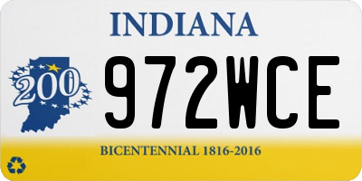 IN license plate 972WCE