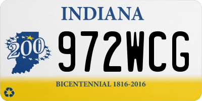 IN license plate 972WCG